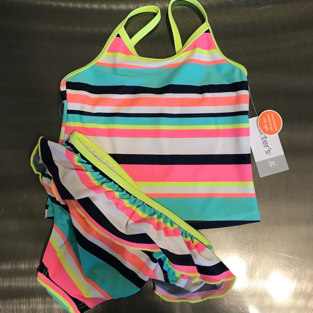 Carter’s Girls Rashguard Set | Tankini Set - Picture 3 of 6